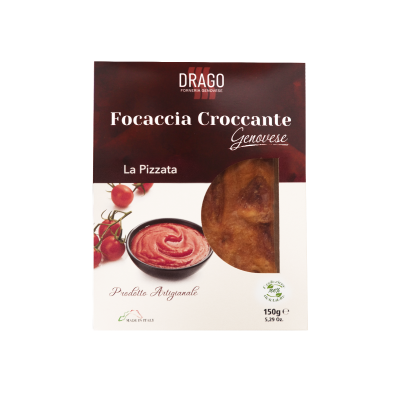 Focaccia Genovese Croccante Pizzata Forneria Genovese Drago 150 gr