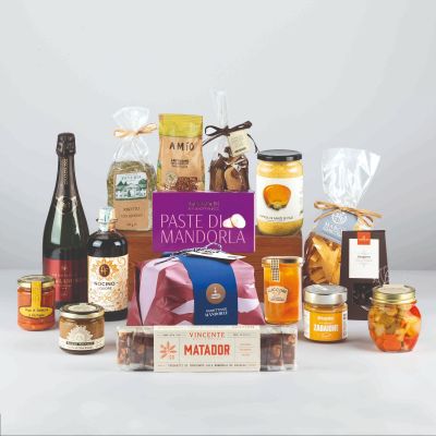 "Deluxe" - Cesto regalo Natalizio Lusso con panettone Fiasconaro