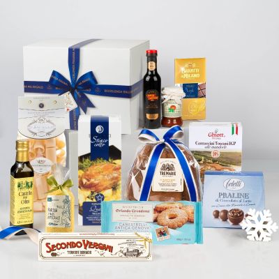 "Le Bontà di Natale Il Pandoro" - Cesto regalo Natale con paccheri