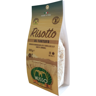 Risotto al Tartufo con Carnaroli DOP Baraggia Azienda Agricola Musso 300 gr