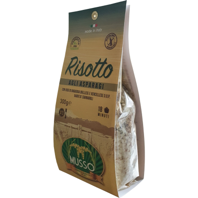 Risotto agli Asparagi con Carnaroli DOP Baraggia Azienda Agricola Musso 300 gr