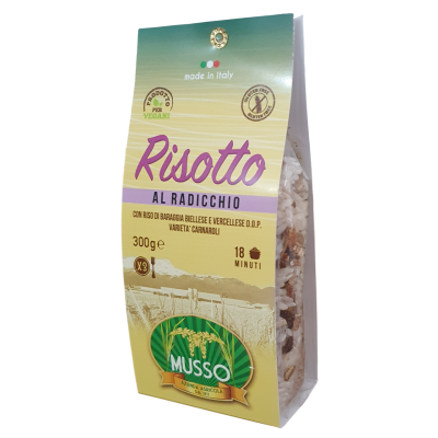 Risotto al Radicchio con Carnaroli DOP Baraggia Azienda Agricola Musso 300 gr