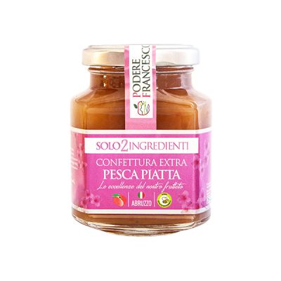 Confettura Extra di Pesche Piatte Podere Francesco 220 gr
