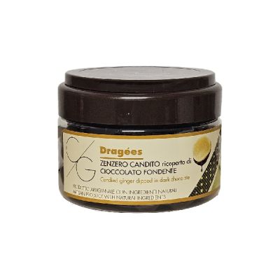 Zenzero candito  ricoperto di cioccolato fondente  Cioccolato Gourmet 60 gr