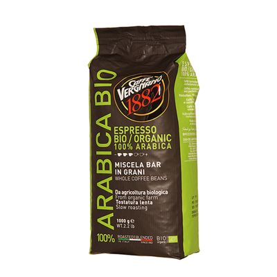 Caffè 100% Arabica Bio in Grani Caffè Vergnano 1882 1000 gr