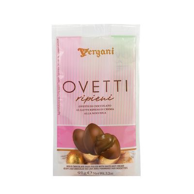 Ovetti di Cioccolato ripieni di Crema alla Nocciola Vergani 91 gr