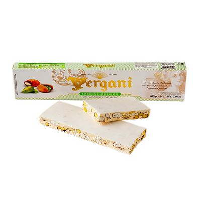 Torrone Morbido alle Mandorle e Pistacchi Vergani 200 gr